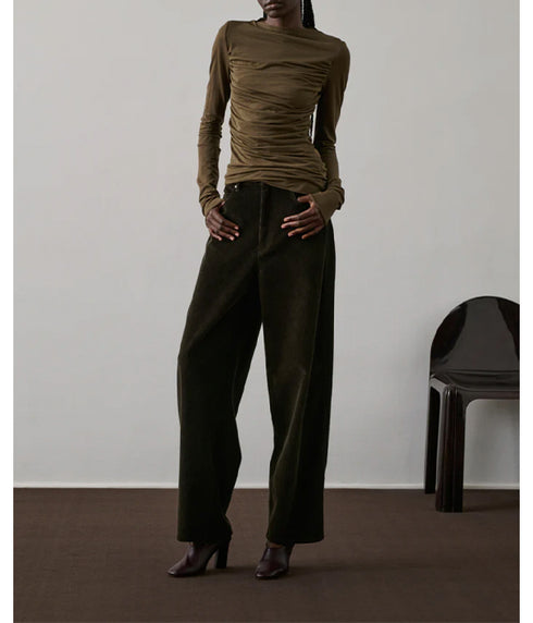 Gunter Corduroy Trousers - Military